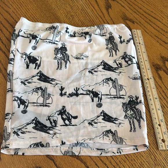 Lucky & Blessed Monochrome Western Tube Top - Picture 2 of 4